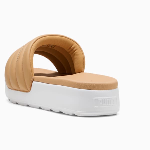 Sandalias acolchadas Karmen para mujer, Warm Beige-PUMA White, extralarge