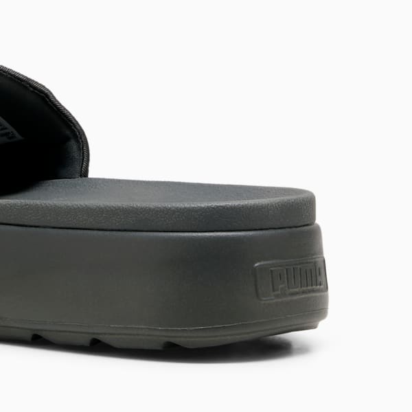 Karmen Drama Women's Slides, Mineral Gray-Stormy Slate-PUMA Black, extralarge