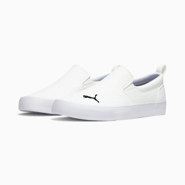 Bari Slip-On Comfort Women's Shoes, PUMA White-PUMA Black, extralarge