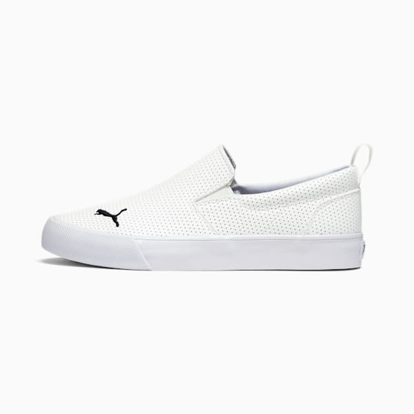 Bari Slip-On Comfort Women's Shoes, PUMA White-PUMA Black, extralarge