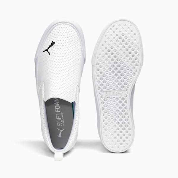 Bari Slip-On Comfort Women's Shoes, PUMA White-PUMA Black, extralarge