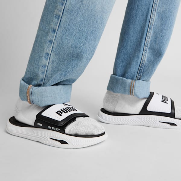 SoftridePro 24 V Slides, PUMA Black-PUMA Black-PUMA White, extralarge