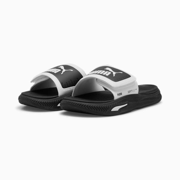 SoftridePro 24 V Men's Slides, PUMA White-PUMA Black-PUMA Black, extralarge-IND