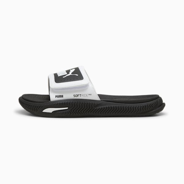 SoftridePro 24 V Slides, PUMA White-PUMA Black-PUMA Black, extralarge