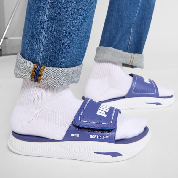 Sandalias ajustables SoftridePro 24, Blue Crystal-PUMA White, extralarge