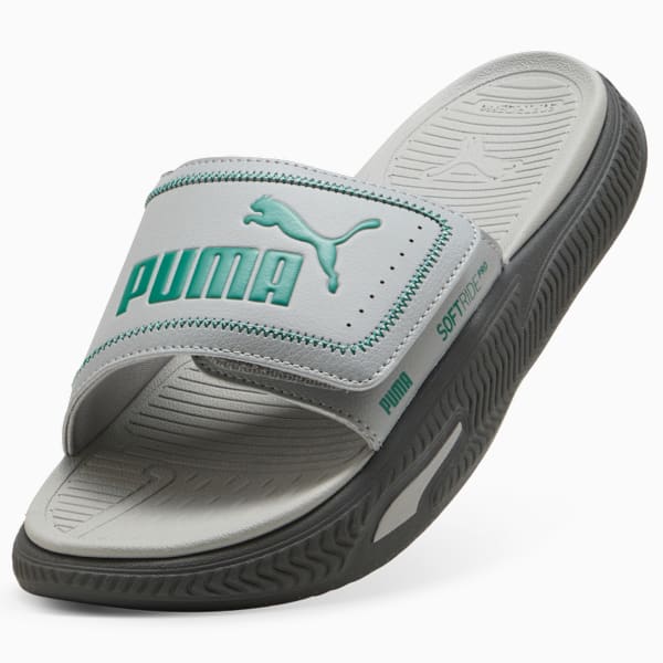Sandalias ajustables SoftridePro 24, Gray Echo-Wild Green-Dusky Gray, extralarge