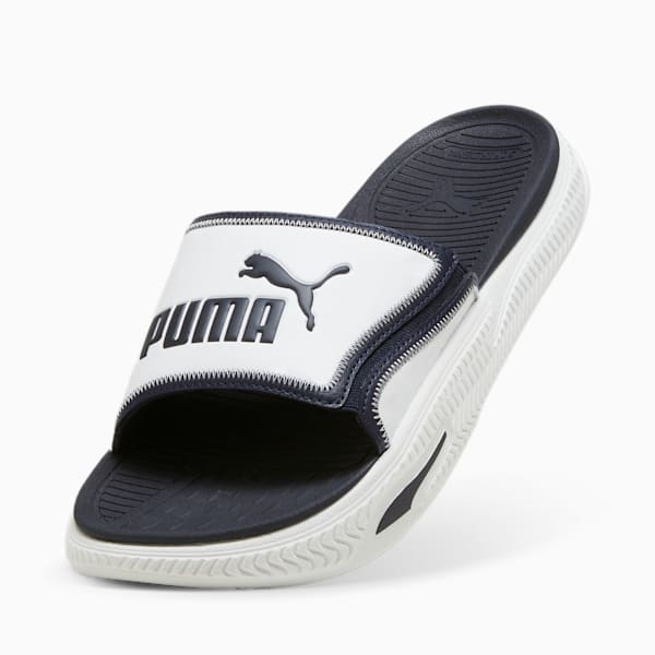 SoftridePro Slide 24 Unisex Sandals, PUMA White-New Navy, extralarge