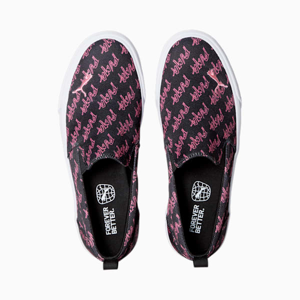 Bari Slip-On Comfort Repeat Women's Shoes, PUMA Black-Strawberry Burst-PUMA White, extralarge