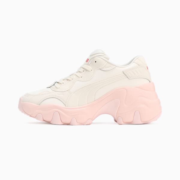 ウィメンズ パルサー ウェッジ PNK スニーカー, Warm White-Warm White-Electric Blush, extralarge-JPN