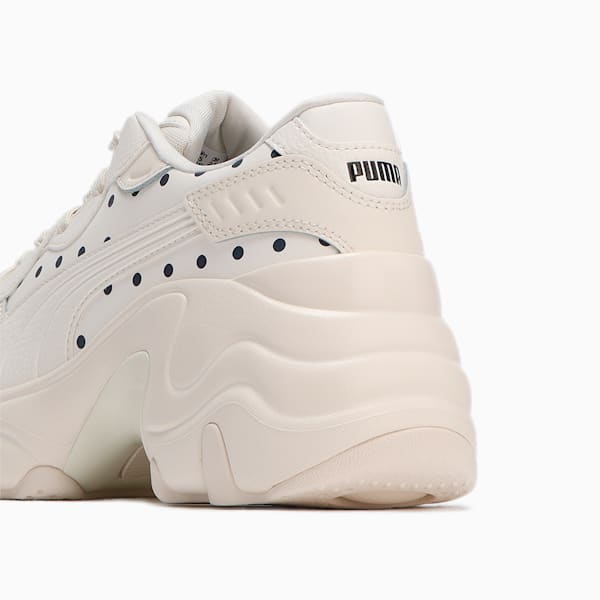 ウィメンズ パルサー ウェッジ ポルカドット スニーカー, Frosted Ivory-Frosted Ivory-PUMA Navy, extralarge-JPN