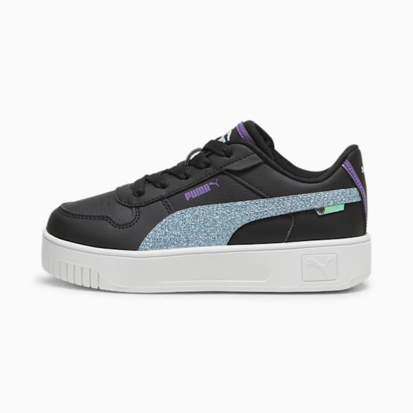 キッズ ガールズ キャリーナストリート ディープダイブ スニーカー 17-21cm, PUMA Black-Turquoise Surf, extralarge-JPN