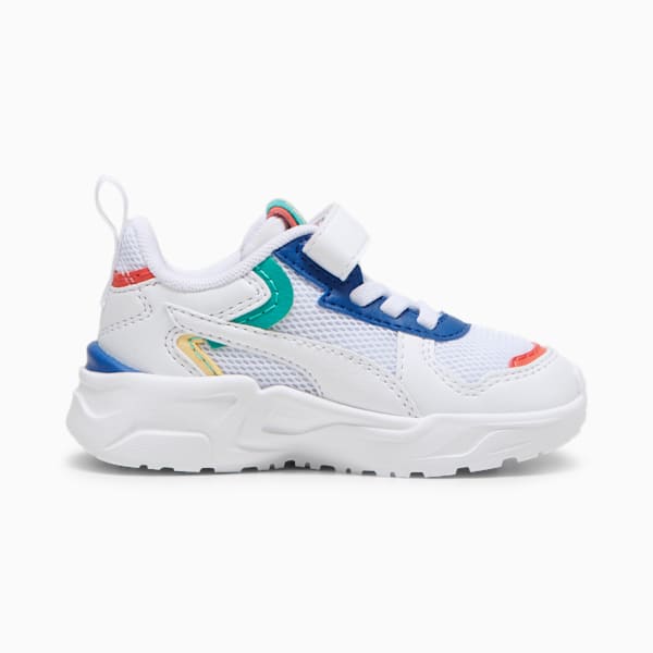 Trinity Lite Ready, Set, Better Toddlers' Sneakers, PUMA White-Sparkling Green-Cobalt Glaze-Active Red, extralarge