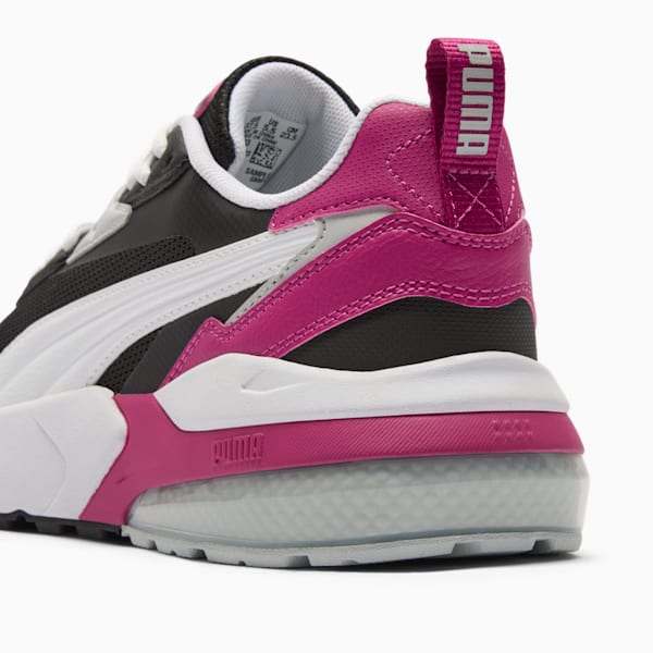 Vis2K Women's Sneaker, PUMA Black-PUMA White-Magenta Gleam, extralarge