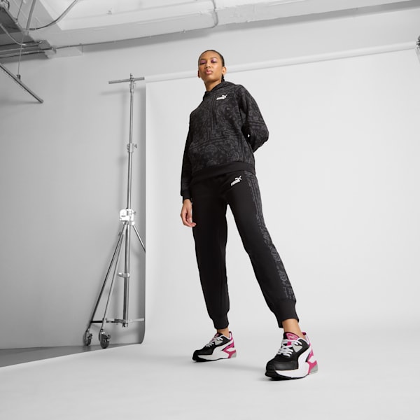 Vis2K Women's Sneaker, PUMA Black-PUMA White-Magenta Gleam, extralarge