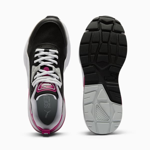 Vis2K Women's Sneaker, PUMA Black-PUMA White-Magenta Gleam, extralarge