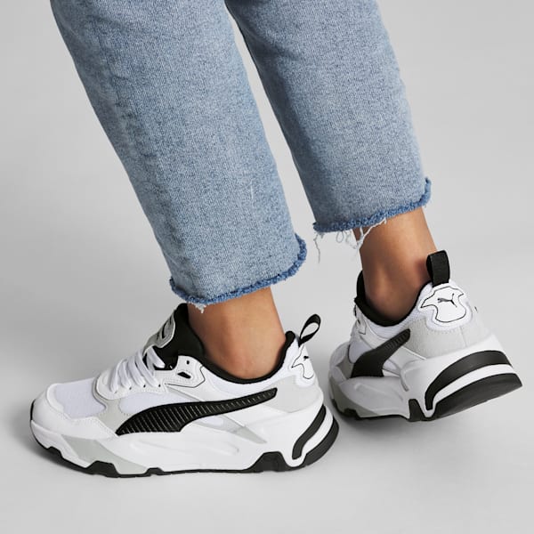 Tenis Trinity para mujer, PUMA White-PUMA Black-Cool Light Gray, extralarge