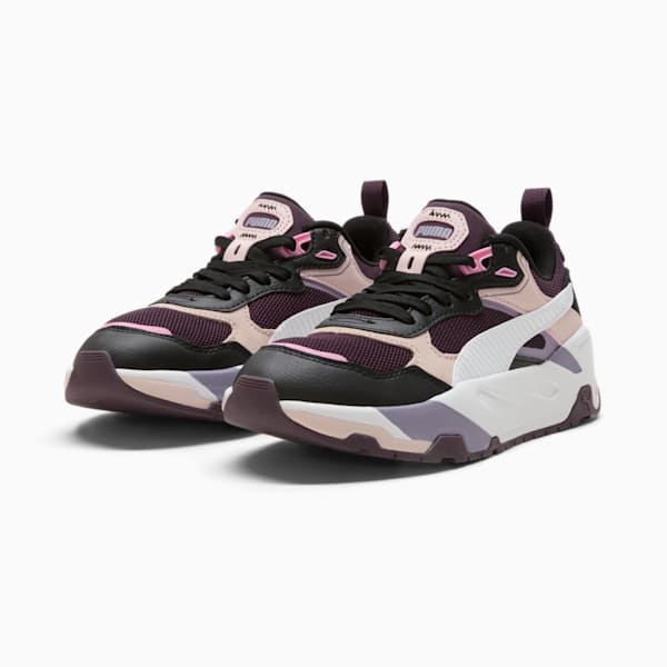 Tenis Trinity para mujer, Midnight Plum-PUMA White-PUMA Black-Mauve Mist, extralarge