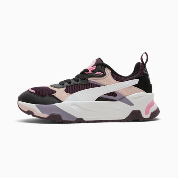 Tenis Trinity para mujer, Midnight Plum-PUMA White-PUMA Black-Mauve Mist, extralarge