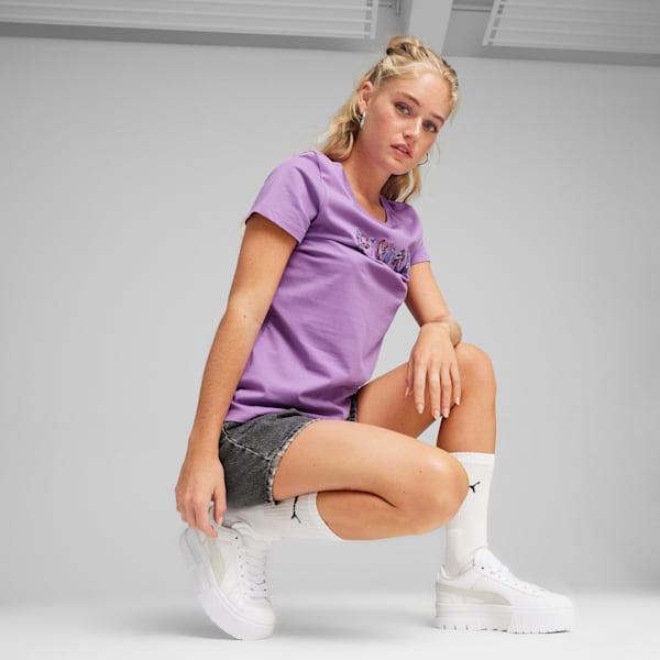 Mayze Queen of Hearts Women's Sneakers, PUMA White, extralarge-IND