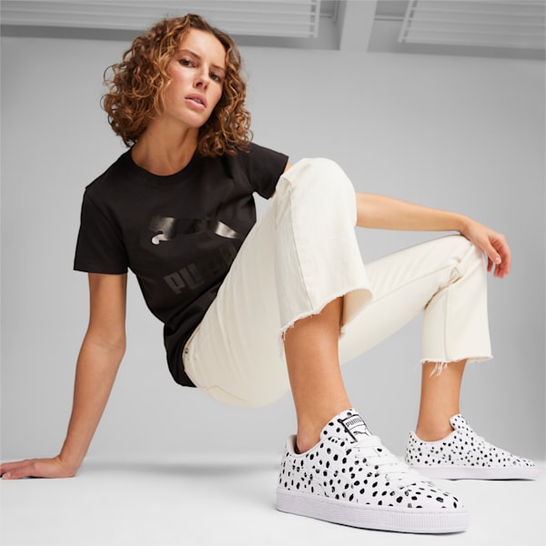 Basket Dalmatian Women's Sneakers, PUMA White-PUMA Black, extralarge