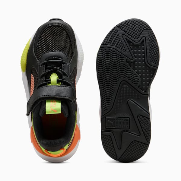 Tenis RS-X para niños, PUMA Black-Orange Glo, extralarge