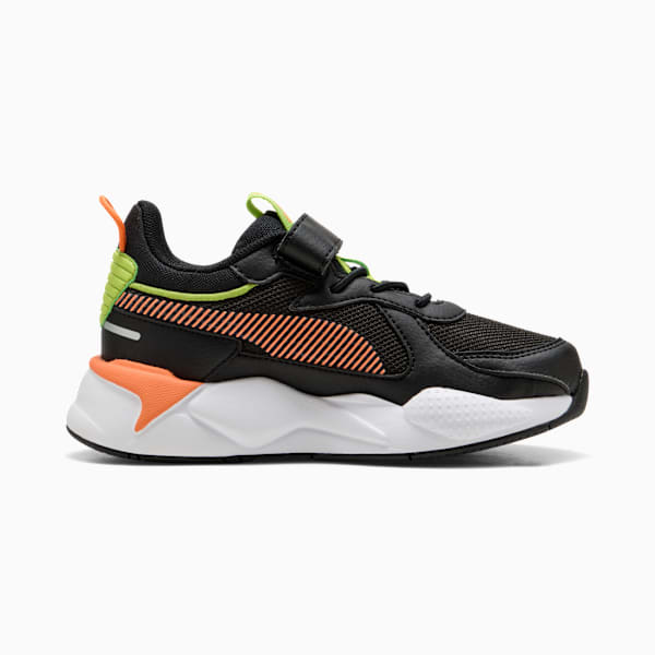 Tenis RS-X para niños, PUMA Black-Orange Glo, extralarge