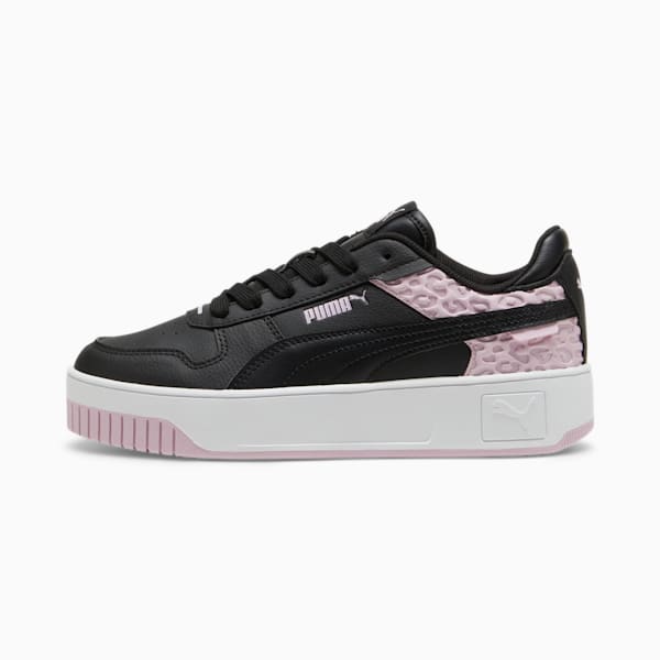 Carina Street Wild Big Kids' Sneakers, PUMA Black-PUMA Black-Grape Mist, extralarge