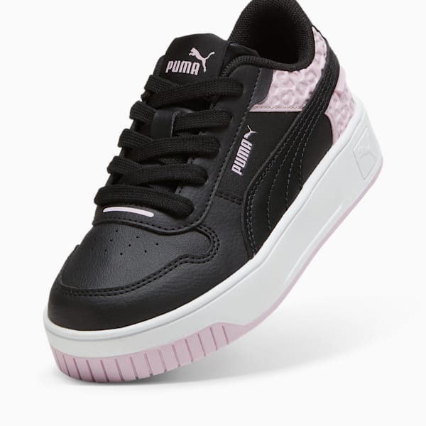 Tenis para niñas Carina Street Wild, PUMA Black-PUMA Black-Grape Mist, extralarge