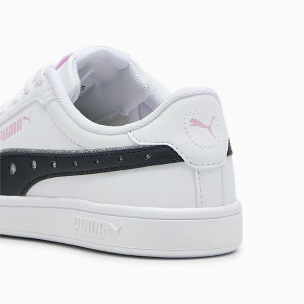 キッズ プーマ スマッシュ 3.0 ダンスパーティー V スニーカー 17-21cm, PUMA White-PUMA Black-Pink Lilac, extralarge-JPN