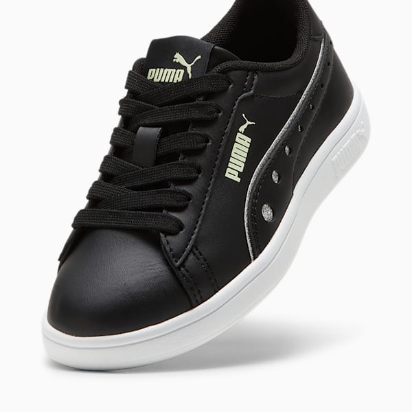 Tenis para niños PUMA Smash 3.0 Dance Party, PUMA Black-PUMA Silver-Green Illusion, extralarge