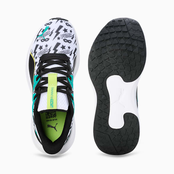 Reflect Lite Masked Hero Youth Sneakers, PUMA White-PUMA Black-Sparkling Green-Lime Sheen, extralarge-IND