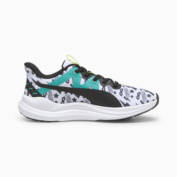 Reflect Lite Masked Hero Youth Sneakers, PUMA White-PUMA Black-Sparkling Green-Lime Sheen, extralarge-IND