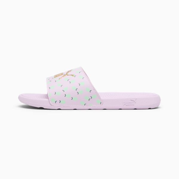 Cool Cat 2.0 Lemon Little Kids' Slides, Grape Mist-Rose Gold-Fresh Mint-Vine, extralarge