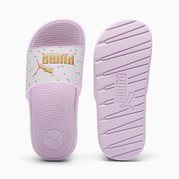 Cool Cat 2.0 Lemon Little Kids' Slides, Grape Mist-Rose Gold-Fresh Mint-Vine, extralarge