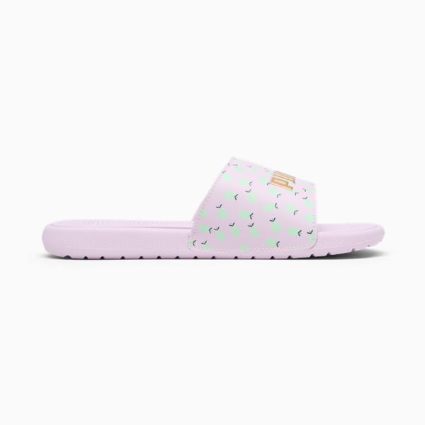 Cool Cat 2.0 Lemon Little Kids' Slides, Grape Mist-Rose Gold-Fresh Mint-Vine, extralarge