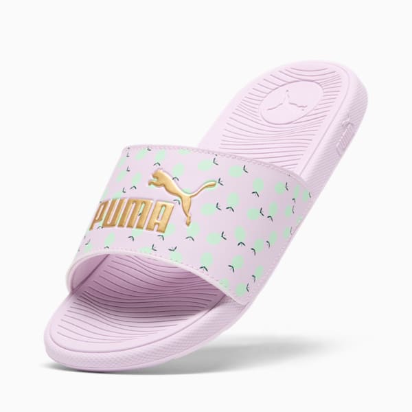 Cool Cat 2.0 Lemon Little Kids' Slides, Grape Mist-Rose Gold-Fresh Mint-Vine, extralarge