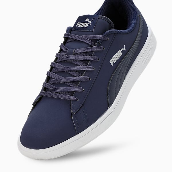 Smash V2 Buck Sneakers, Peacoat-Puma Silver-Puma White, extralarge-IND
