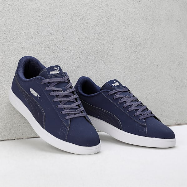 Smash V2 Buck Sneakers, Peacoat-Puma Silver-Puma White, extralarge-IND