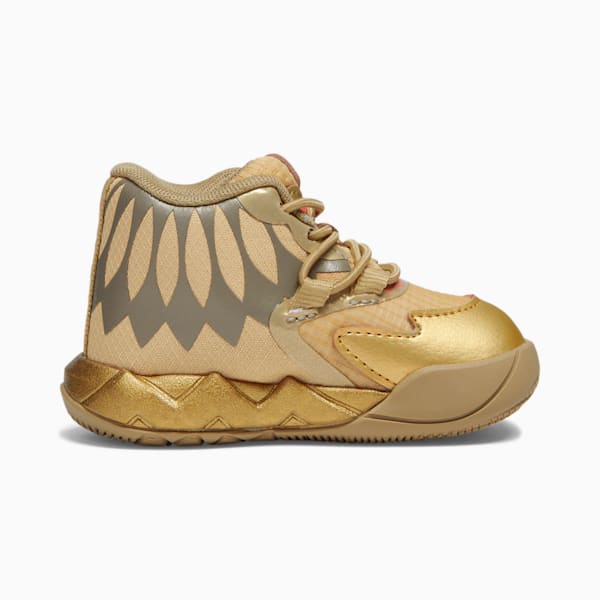 PUMA x LAMELO BALL MB.01 Golden Child Toddlers' Shoes, Metallic Gold-Fiery Coral, extralarge