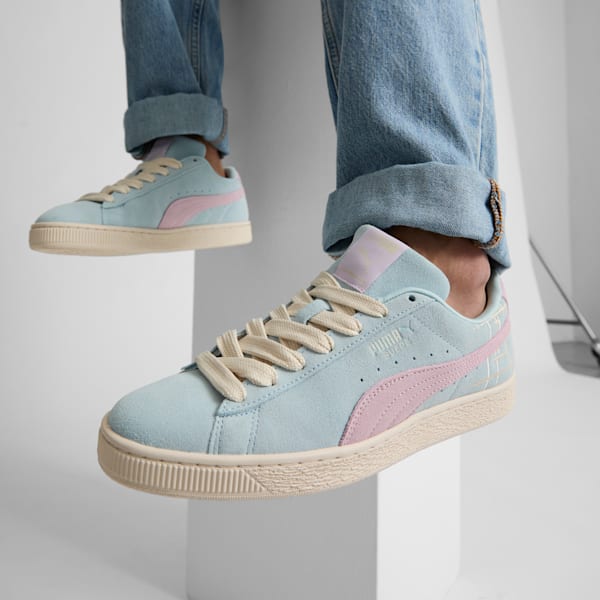 Tenis Suede Brand Love II, Turquoise Surf-Grape Mist, extralarge