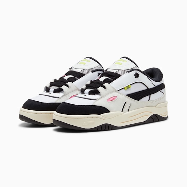 PUMA-180 Fashion Sneakers, PUMA White-Vapor Gray-PUMA Black, extralarge