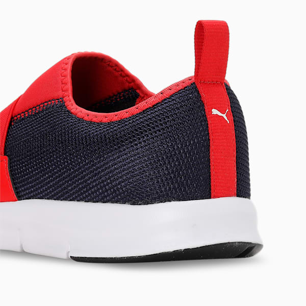 Flex V1 Youth Sneakers, Peacoat-High Risk Red-Puma White, extralarge-IND