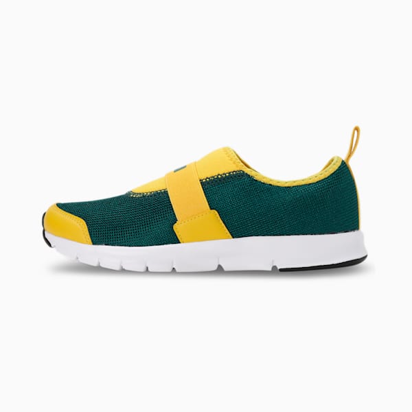 Puma Flex V1 Youth Sneakers, Ponderosa Pine-Sulphur-Puma Black, extralarge-IND