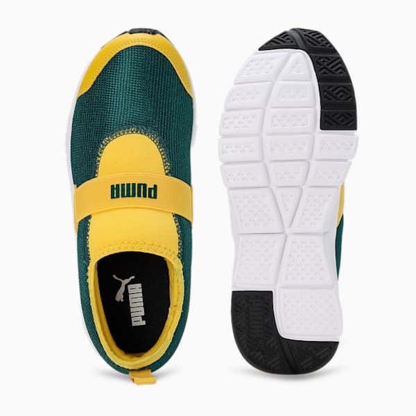 Puma Flex V1 Youth Sneakers, Ponderosa Pine-Sulphur-Puma Black, extralarge-IND