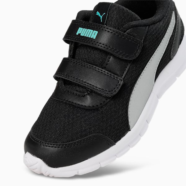 Racer V2 Kid's Sneakers, Puma Black-ARUBA BLUE-Silver, extralarge-IND