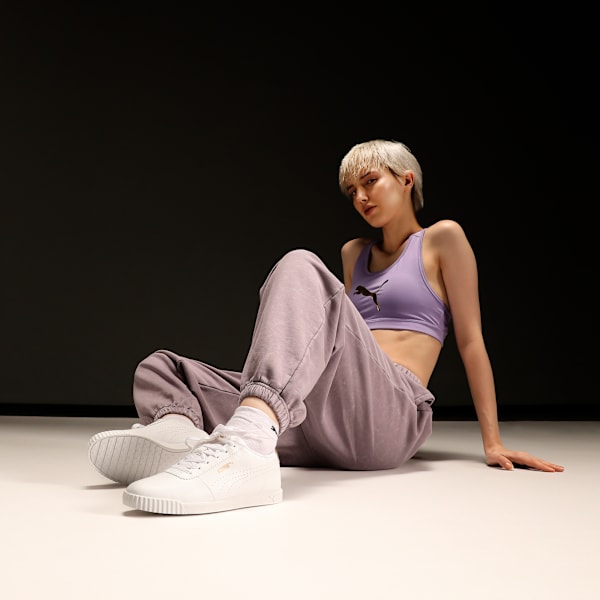 Carina Slim Perf Women's Sneakers, PUMA White-PUMA Gold, extralarge-IND