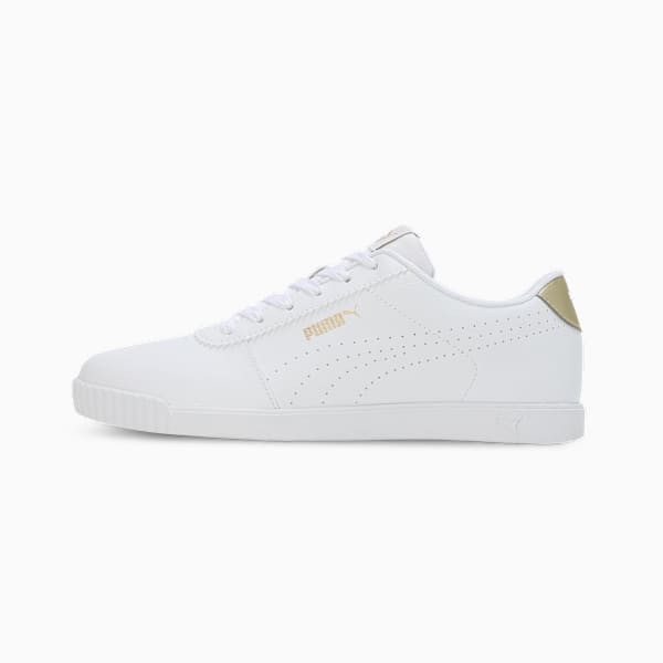 Carina Slim Perf Women's Sneakers, PUMA White-PUMA Gold, extralarge-IND