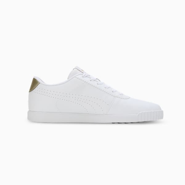 Carina Slim Perf Women's Sneakers, PUMA White-PUMA Gold, extralarge-IND