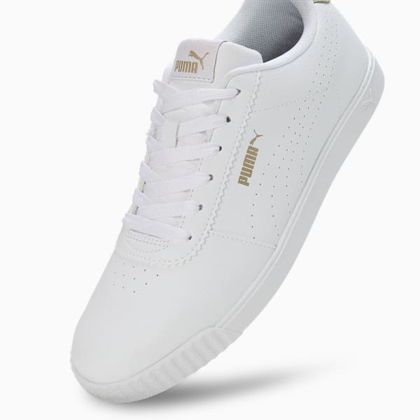 Carina Slim Perf Women's Sneakers, PUMA White-PUMA Gold, extralarge-IND