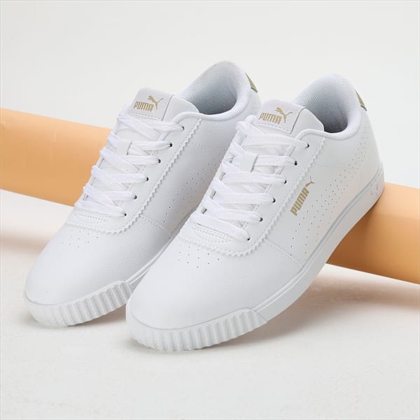 Carina Slim Perf Women's Sneakers, PUMA White-PUMA Gold, extralarge-IND